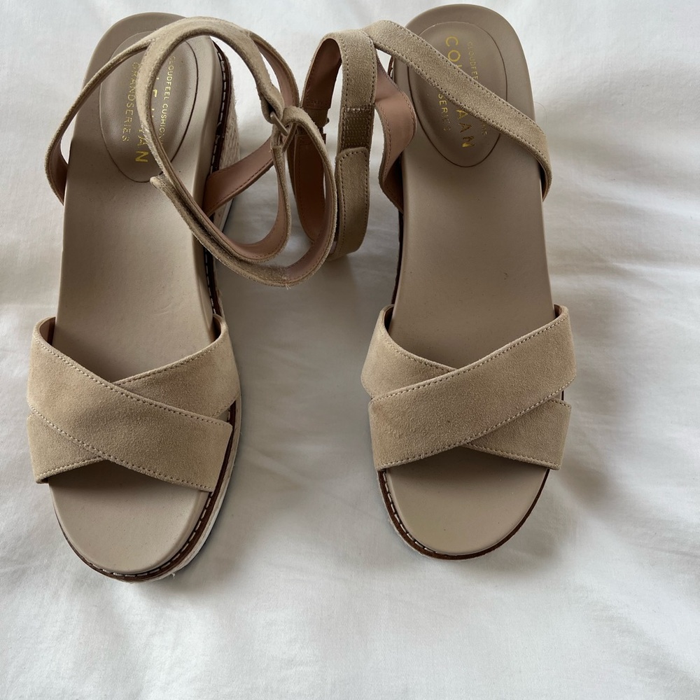 Cole Haan Cloud Feel Espadrilles Women's Beige Strappy Sandals